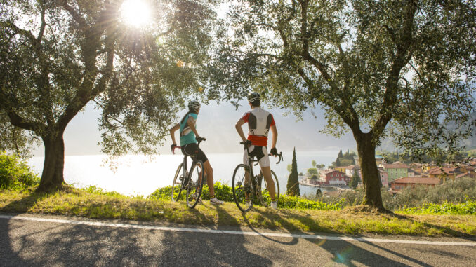 like the emotions by sunset - road cycling