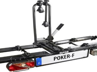 EUFAB Raven Portabici Gancio Traino - Portabici Pieghevole per 2 Bici, Max 50 kg