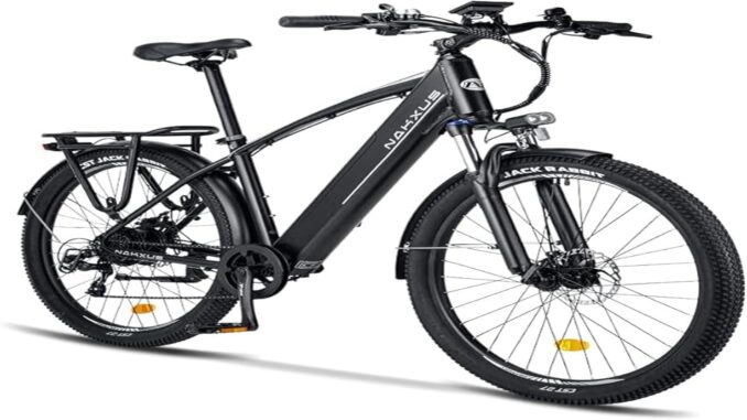 Nakxus Bicicletta Elettrica 27M204 27,5" con Batteria Rimovibile e Cambio 7S Professionale