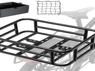 CXWXC Cestino Posteriore Bici Elettrica in Metallo Resistente 10L con Rivestimento Rimovibile