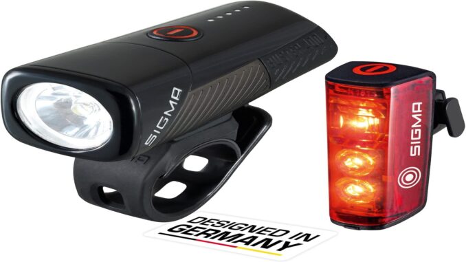 SIGMA SPORT BUSTER 400 FL – Set Luci Bici LED Anteriore e Posteriore Ricaricabili