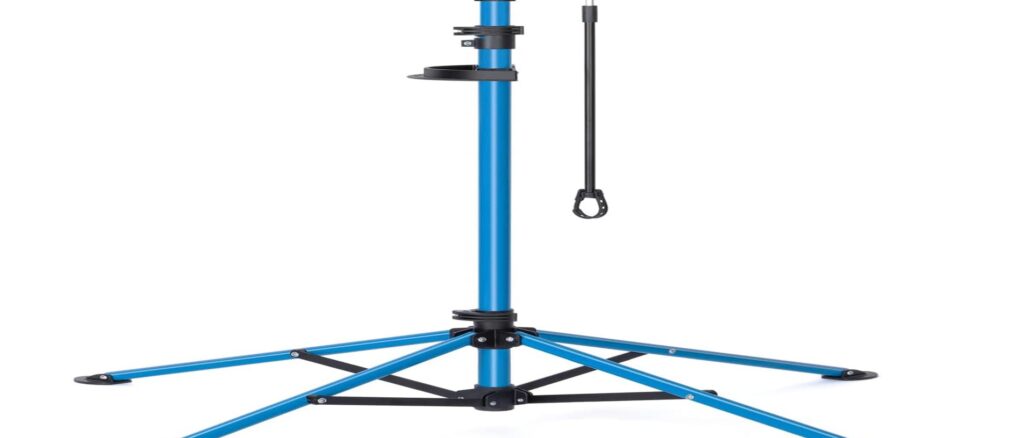 CXWXC Cavalletto di montaggio per bicicletta professionale con vassoio porta attrezzi e altezza regolabile