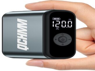 Pompa Bicicletta Elettrica Mini con Manometro 120PSI – Compatibile Presta e Schrader