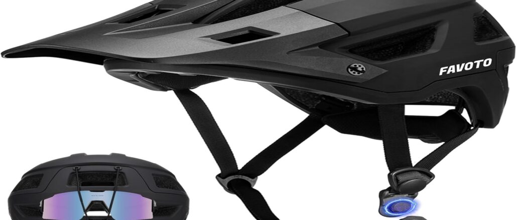 Favoto Casco Mountain MTB – Casco Bici con Visiera Protettiva e Comfort Avanzato