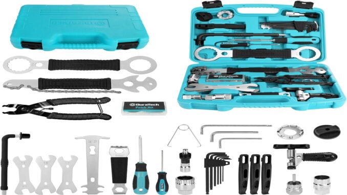 DuraTech Kit Attrezzi Bicicletta Professionale – Set Completo 41 Pezzi per Manutenzione e Riparazioni